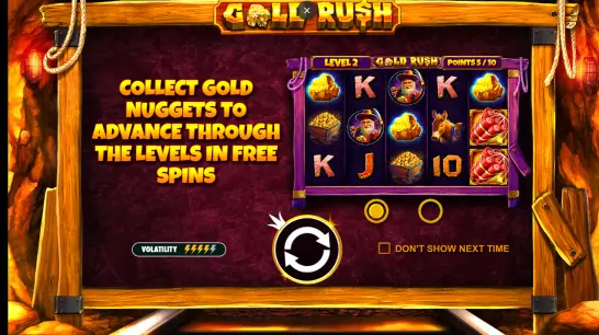 Gold Rush slot - free spins feature