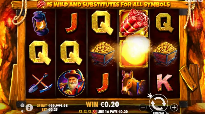 Click-me bonus in Gold Rush slot